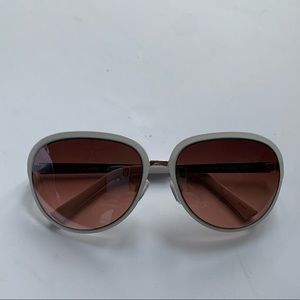 Tahari white framed sunglasses